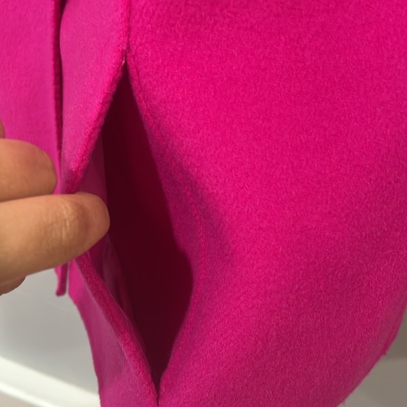 Talbots pink ruffle collar button blazer light wool jacket size 12 petite - Picture 6 of 16